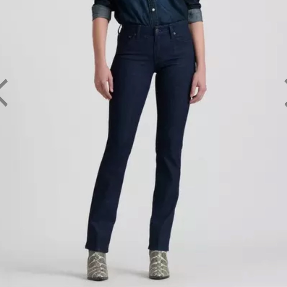 Lucky Brand Brooke Straight Fit Dark Wash Jeans